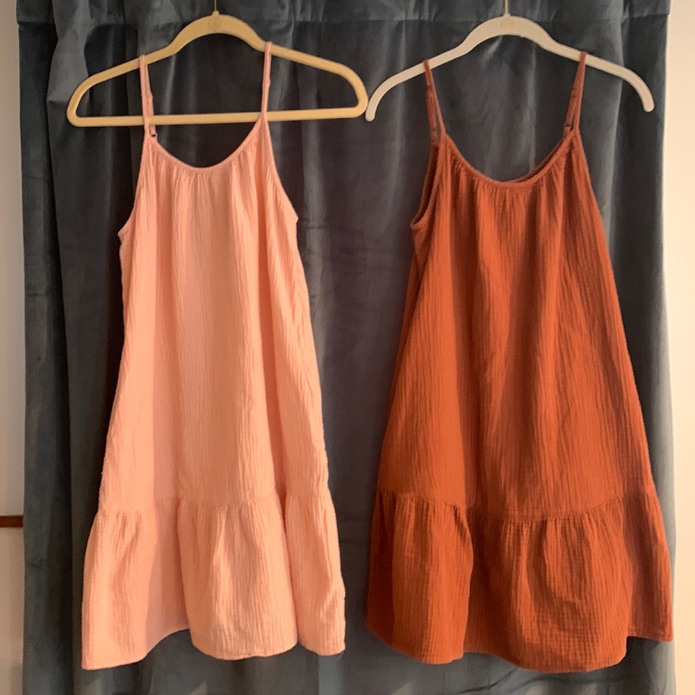 2 size small linen A line dresses